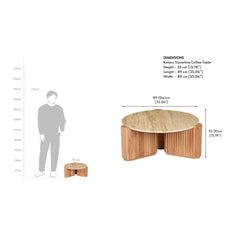 Modern Marble Top Coffee Table