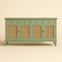 Tatvaacasa Modern Cane Grey Sideboard