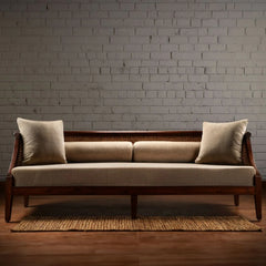 Mangowood 3 Seater Cane Sofa