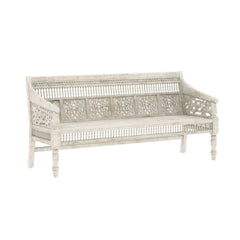 Solid Wood Traditional Hand carved 3-seater