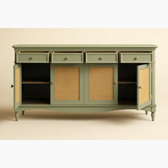 Tatvaacasa Modern Cane Grey Sideboard