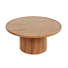 Tatvaacasa Luxury Wooden Round Coffee Table