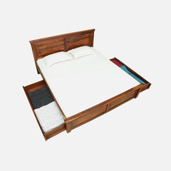 Solid Wood Storage Beds With Drawer