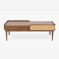 Modern Cane Coffee Table for Living Room