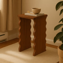 Tatvaacasa Modern Honey Finish Side Table