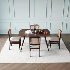 4 Seater Solid Sheesham Wood Dining Table With Chair