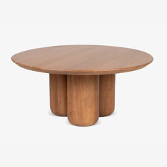 Honey Finish Wooden Round Coffee Table