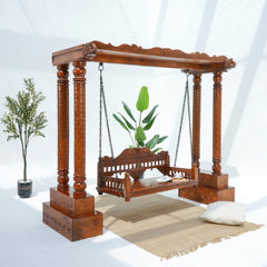 Wooden Natural Swing for Balcony