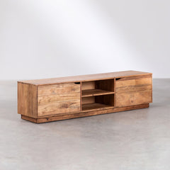 Wood TV Cabinet with Shelf (Solid Wooden)