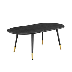 Tatvaacasa 47" Oval Coffee Table in Black
