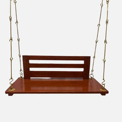 Wooden Natural Walnut Finish Swing