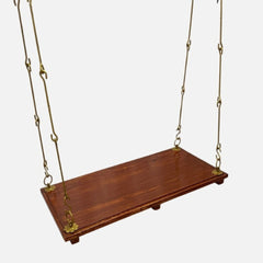 Wooden Natural Teak Finish Swing