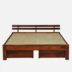 Solid Wood King Size Bed With Storage Drawers