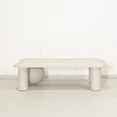 Whitewashed Wooden Modern Coffee Table