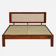 Solid Wood Queen Size Bed Without Storage