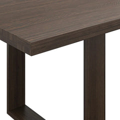 Tatvaacasa Modern Solid Wood & Metal Dining Table – Natural | Walnut Finish