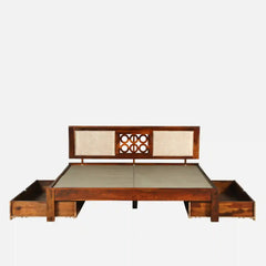 Solid Wood King Size Bed With Storage Drawers