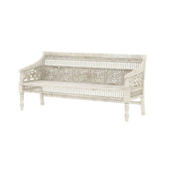 Solid Wood Traditional Hand carved 3-seater
