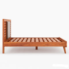 Mid Century Modern Sheesham Wood Bed