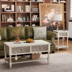 Hand Carved Vintage Coffee Table