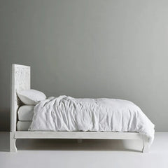 Hand Carved Wooden Bed Frame