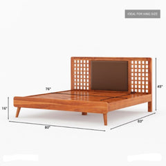 Mid Century Modern Sheesham Wood Bed