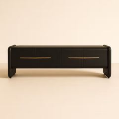 Black Oak Media Console Table
