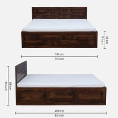 Solid Wood Storage Beds