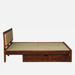 Solid Sheesham Wood Queen Size Bed With Storage Drawers