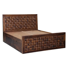 Solid Wood Sheesham Storage Beds with Drawers
