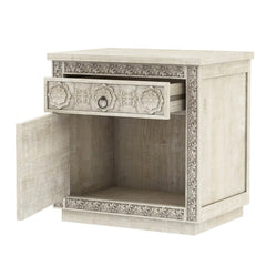 Hand Carved Bed Side Table