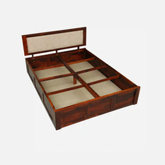 Solid Wood Queen Size Bed With Box Storage