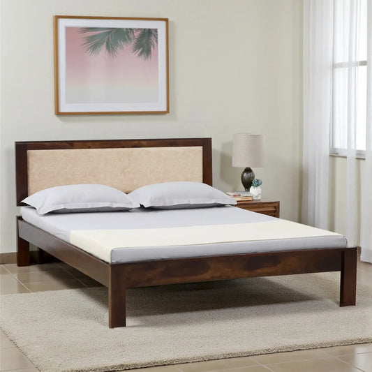 Solid Wood Queen Size Bed Without Storage