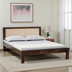 Solid Wood Queen Size Bed Without Storage