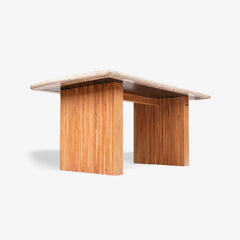 Wooden Marble Top Dining Set