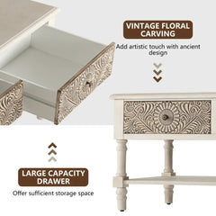 Hand Carved Vintage Coffee Table