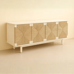 Handwoven Rattan Modern Sideboard