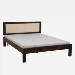 Solid Wood Queen Size Bed Without Storage
