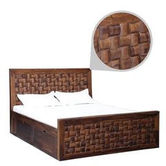 Solid Wood Sheesham Storage Beds with Drawers