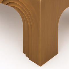 Tatvaacasa Modern Arch Brown Coffee Table