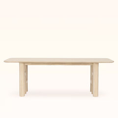 Tatvaacasa White Wash Modern Dining Table