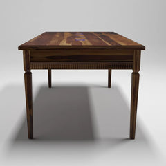 Tatvaacasa Solid Sheesham Wood Dining Table with Classic Border Design