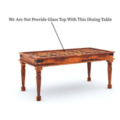 Sheesham Wood 6-Seater Dining Table for Dining Room
