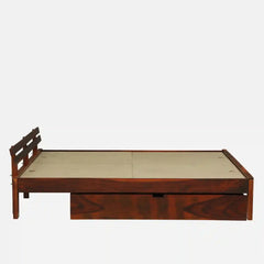 Solid Wood King Size Bed With Storage Drawers