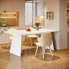 Tatvaacasa Modern Luxury White Dining Table