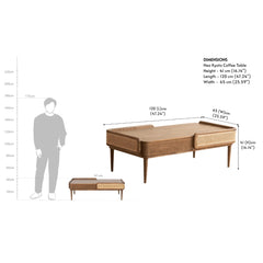 Modern Cane Coffee Table for Living Room