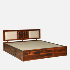 Sheesham Wood King Size Bed With Box Storage