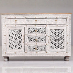 Mango Wood White Cabinet and Sideboards