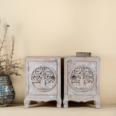 Hand Carved Night Stands Tree Of Life