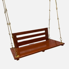Wooden Natural Walnut Finish Swing